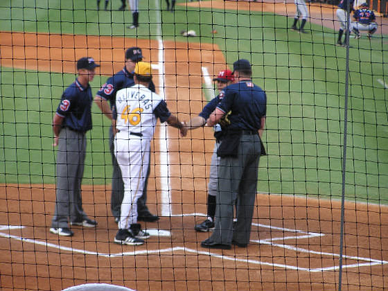 Exchanging the Line Ups - RiverWalk Stadium