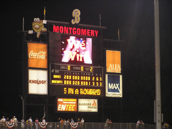 The Scoreboard at RiverWalk Stadium